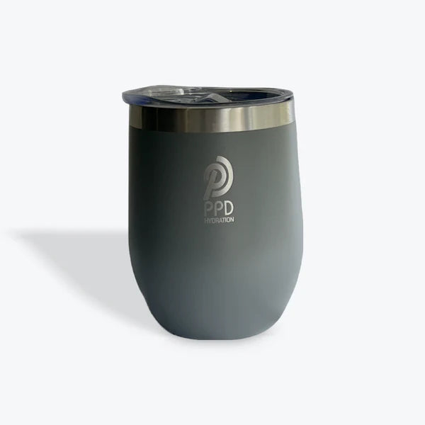 12 oz Insulated Tumbler with Lid & Straw - Stainless Steel 