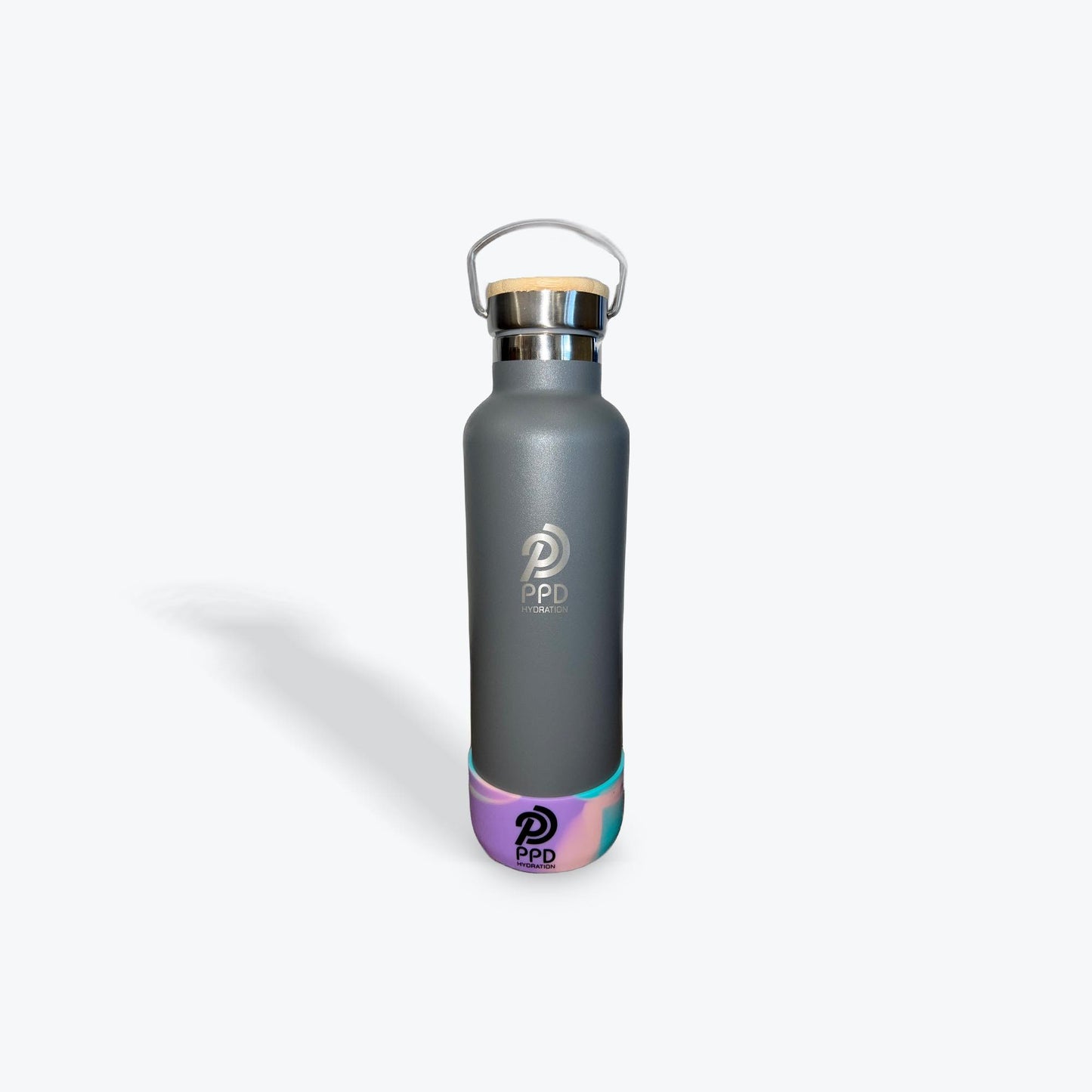 Grey 750ml Insulated Water Bottle – Power Drink Hydration