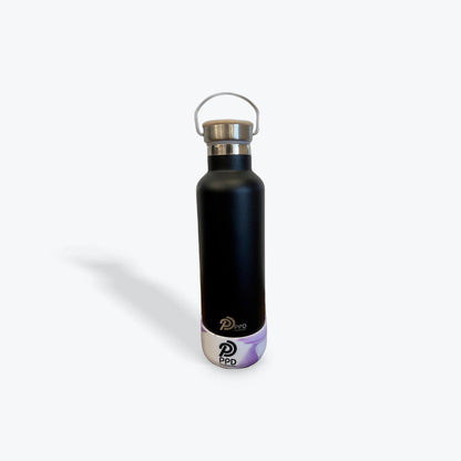 Black 750ml Insulated Water Bottle – Power Drink Hydration