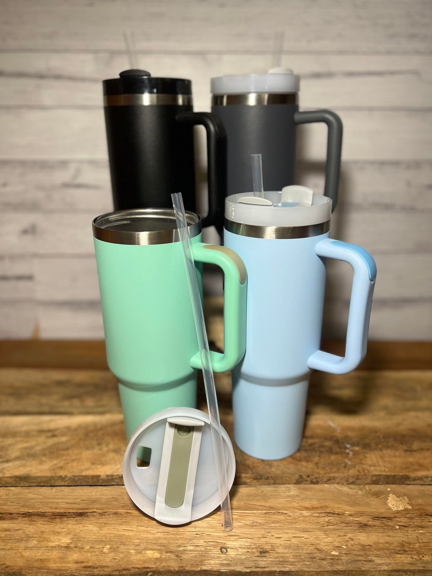 40oz Tumbler with Handle & Straw | Power Drink Hydration
