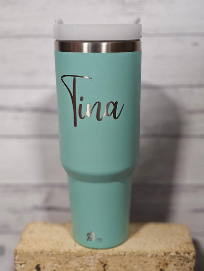 40oz Tumbler with Handle & Straw | Power Drink Hydration