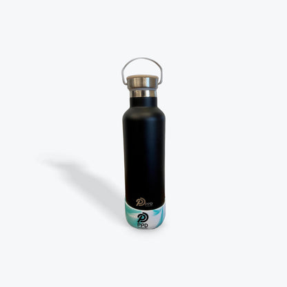 Black 750ml Insulated Water Bottle – Power Drink Hydration