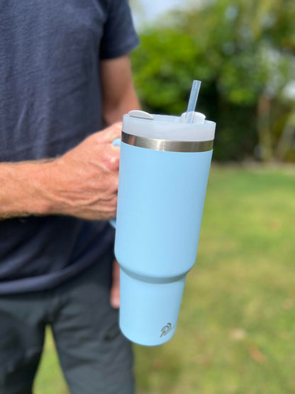 40oz Tumbler with Handle & Straw | Power Drink Hydration