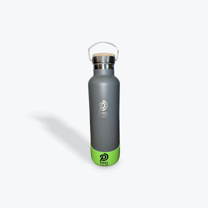 Grey 750ml Insulated Water Bottle – Power Drink Hydration