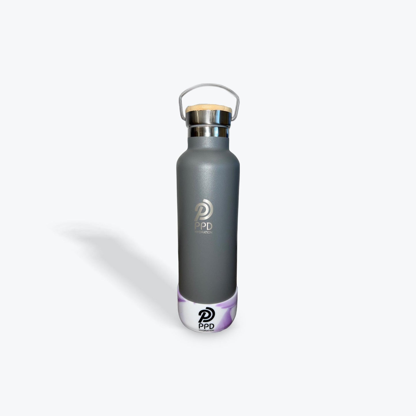Grey 750ml Insulated Water Bottle – Power Drink Hydration
