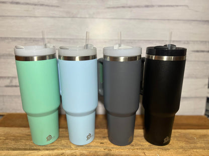 40oz Tumbler with Handle & Straw | Power Drink Hydration