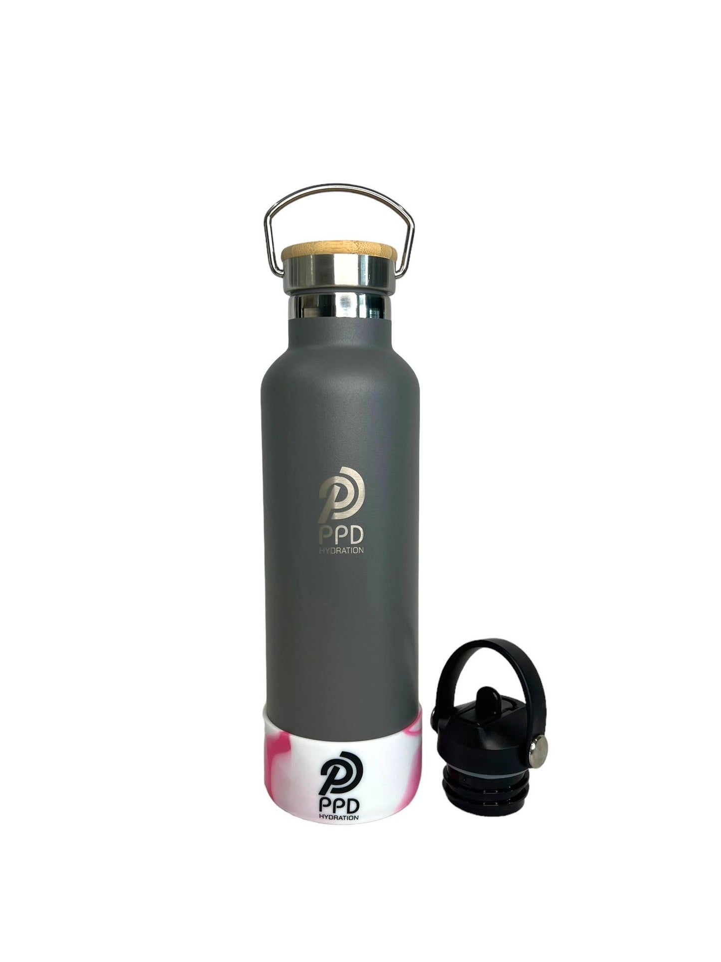 Grey 750ml Insulated Water Bottle – Power Drink Hydration