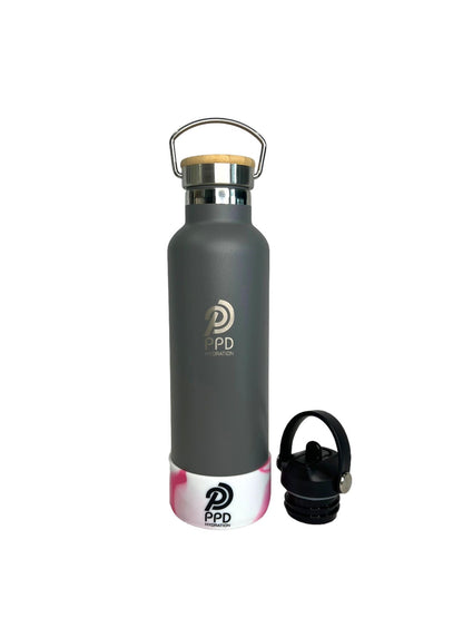 Grey 750ml Insulated Water Bottle – Power Drink Hydration