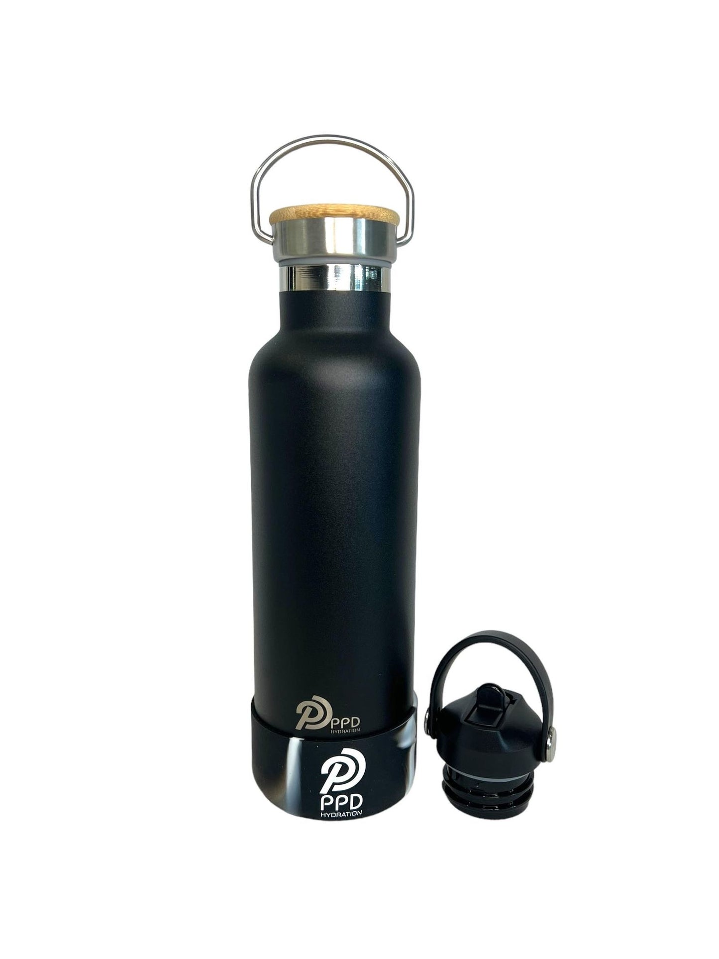 Black 750ml Insulated Water Bottle – Power Drink Hydration