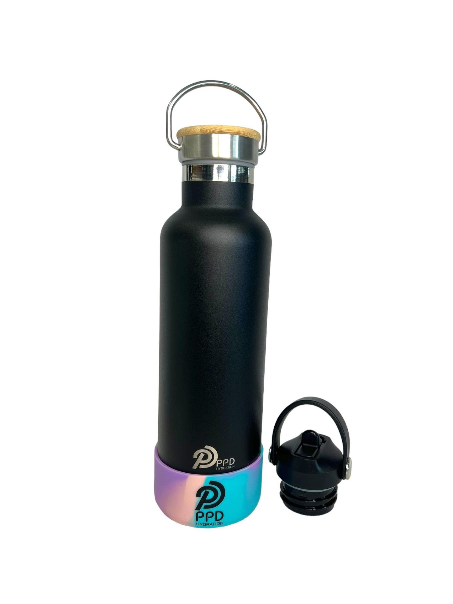 Black 750ml Insulated Water Bottle – Power Drink Hydration
