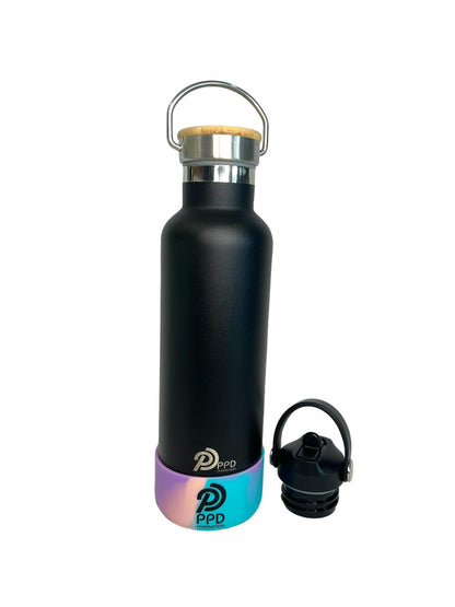 Black 750ml Insulated Water Bottle – Power Drink Hydration