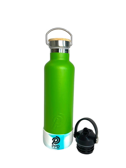Green 750ml Insulated Water Bottle – Power Drink Hydration