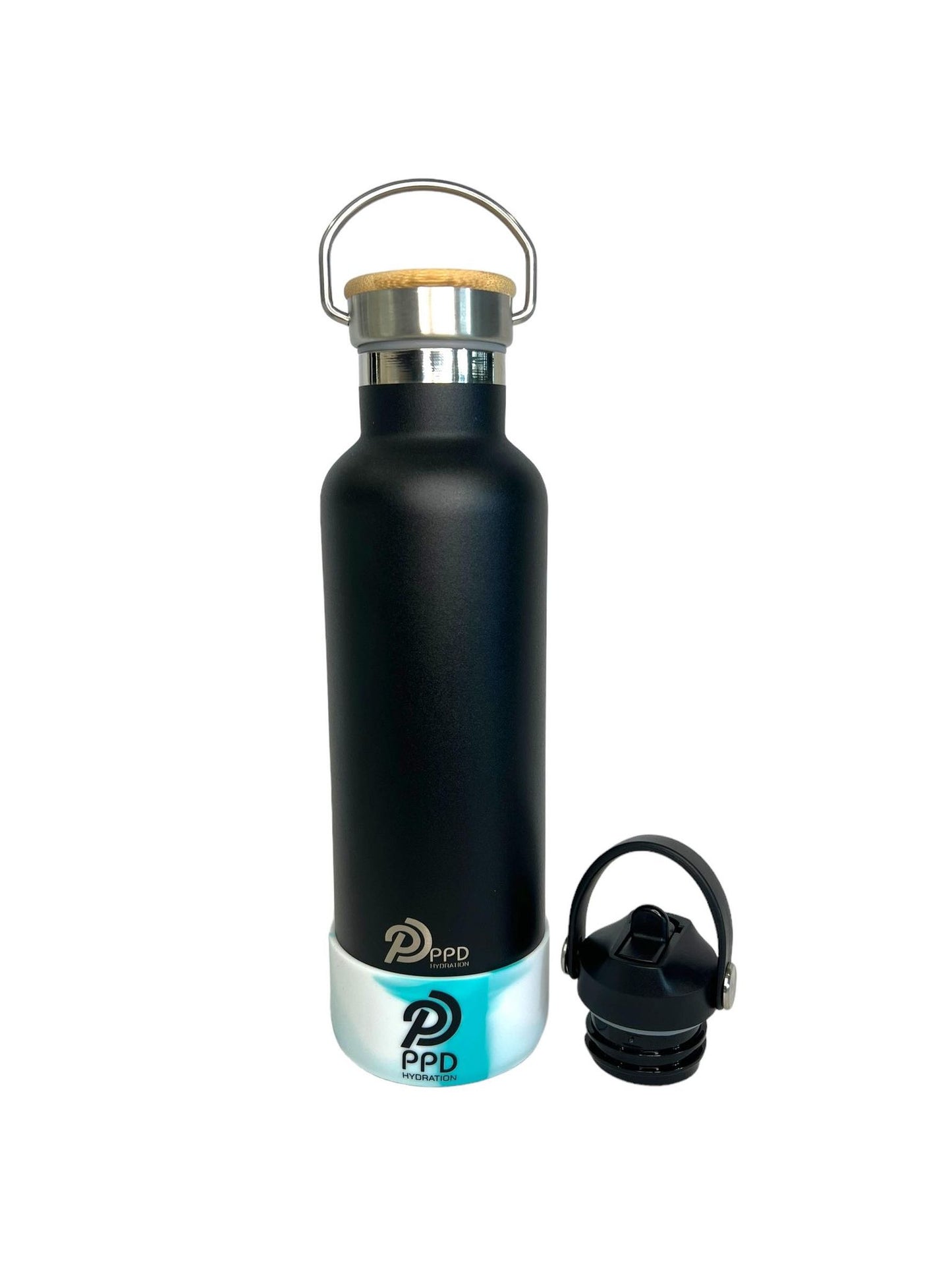 Black 750ml Insulated Water Bottle – Power Drink Hydration