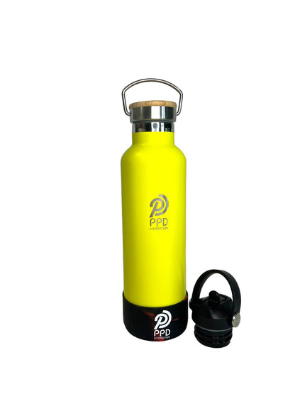 Yellow 750ml Insulated Bottle – Power Drink Hydration