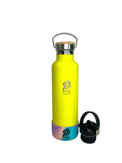 Yellow 750ml Insulated Bottle – Power Drink Hydration