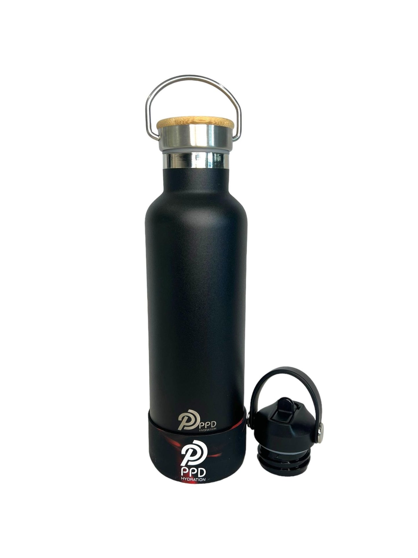 Black 750ml Insulated Water Bottle – Power Drink Hydration