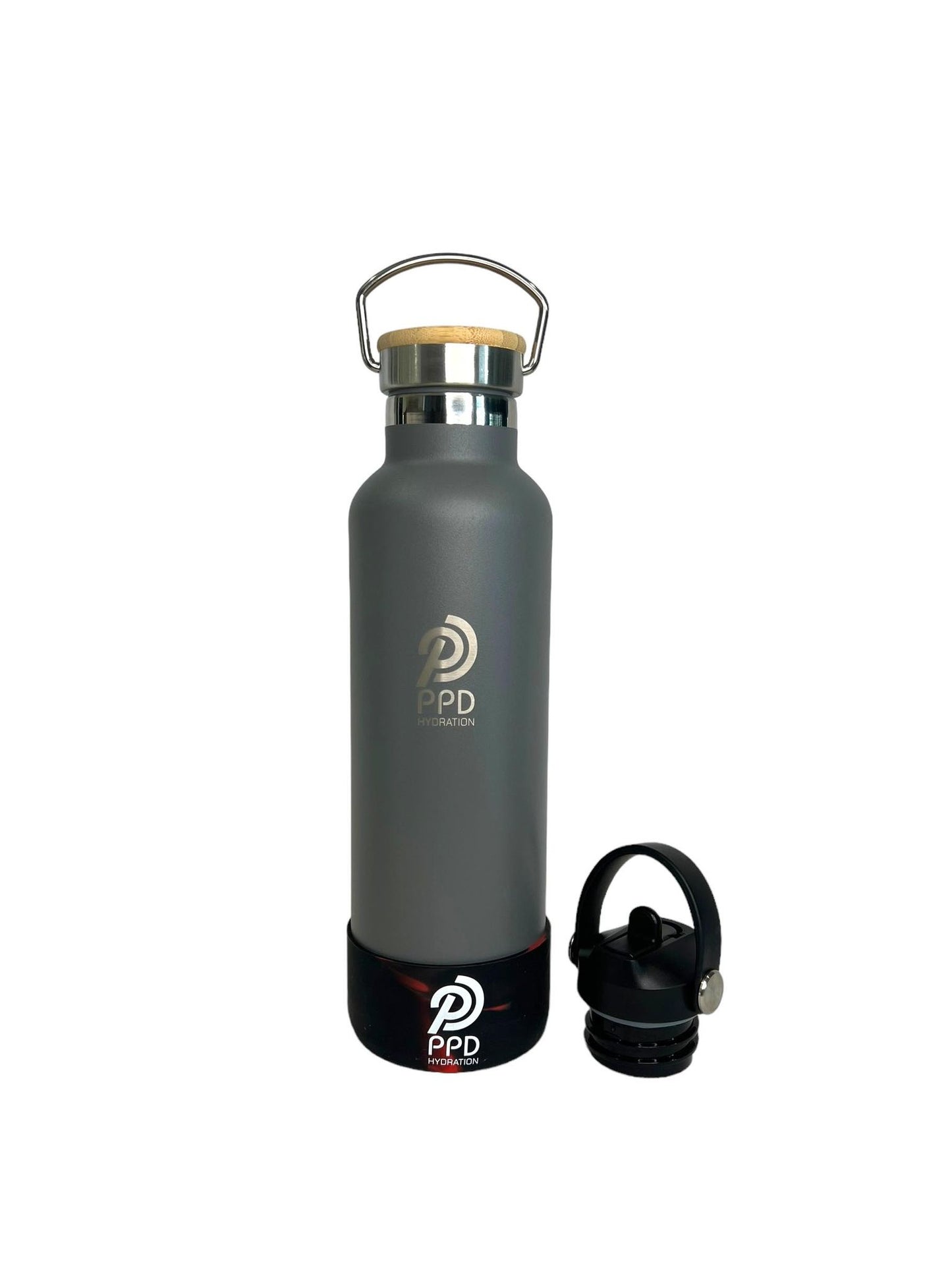 Grey 750ml Insulated Water Bottle – Power Drink Hydration