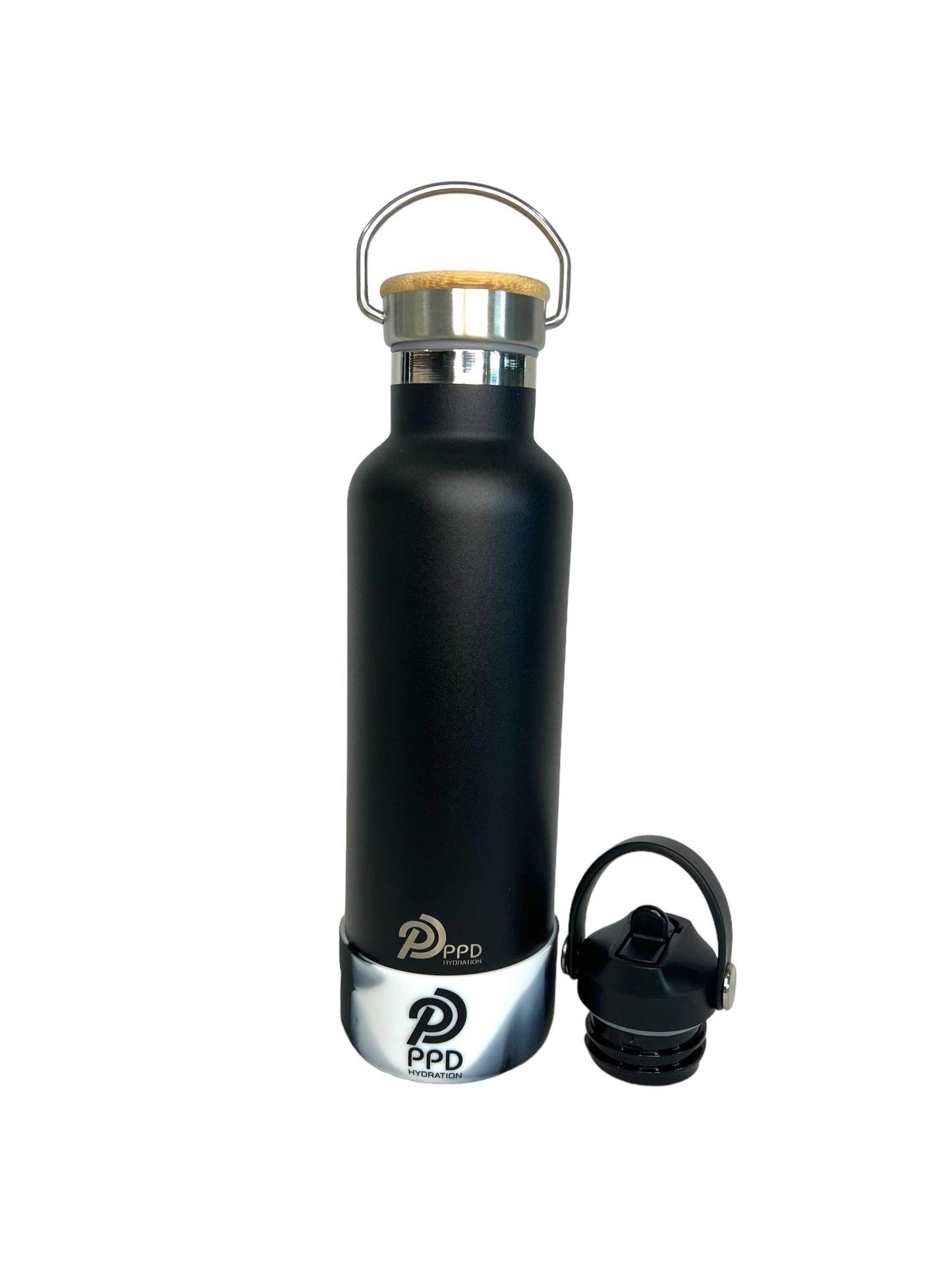 Black 750ml Insulated Water Bottle – Power Drink Hydration