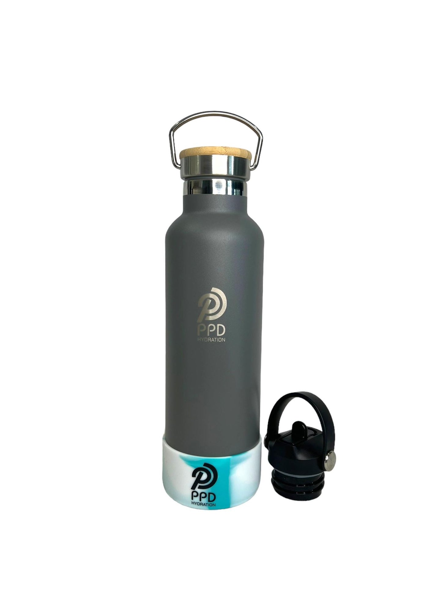 Grey 750ml Insulated Water Bottle – Power Drink Hydration