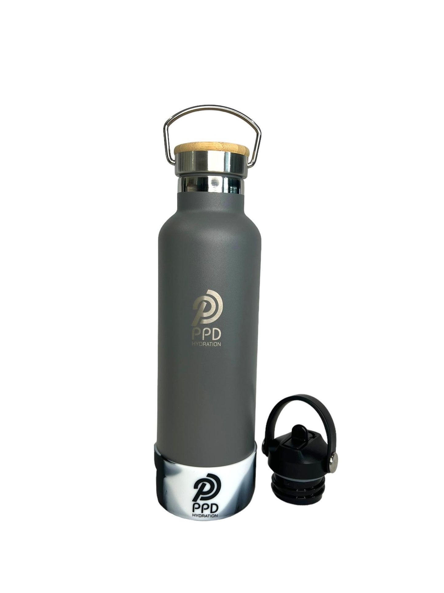 Grey 750ml Insulated Water Bottle – Power Drink Hydration