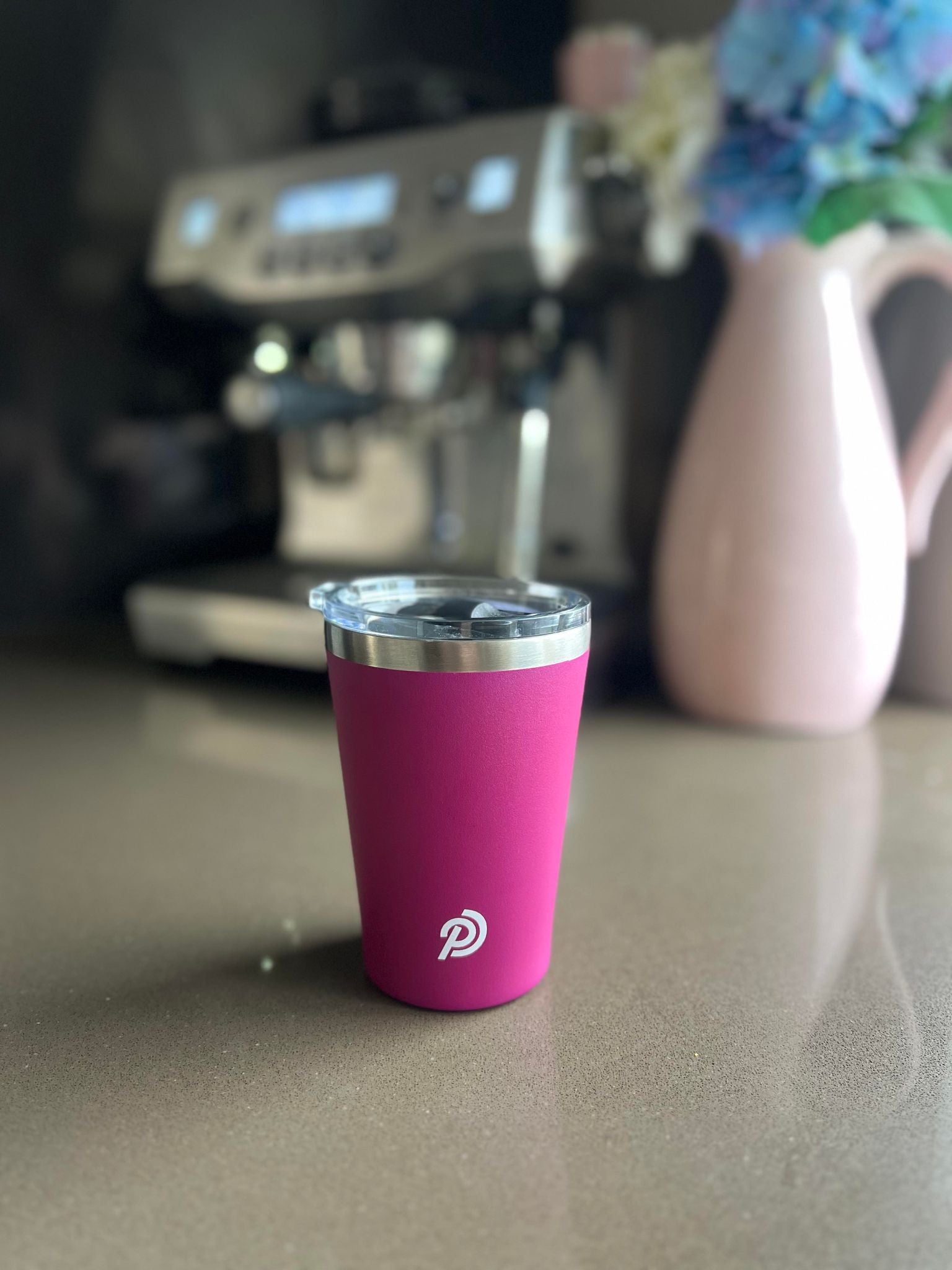 12oz Dusky Pink Travel Cup (354ml) | Power Drink Hydration