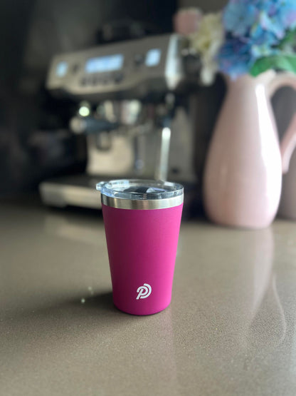12oz Dusky Pink Travel Cup (354ml) | Power Drink Hydration
