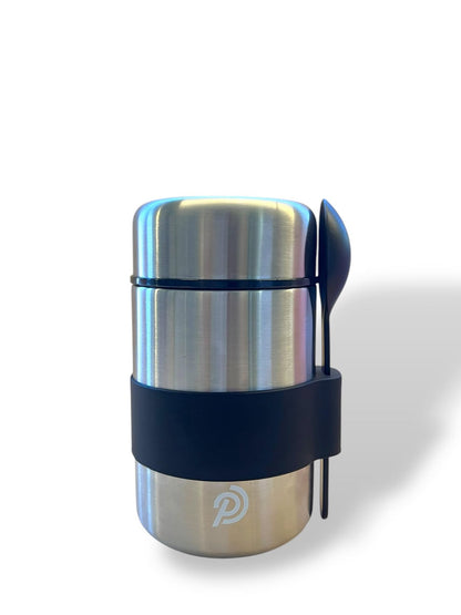 Hot Food Flask - Classic Silver