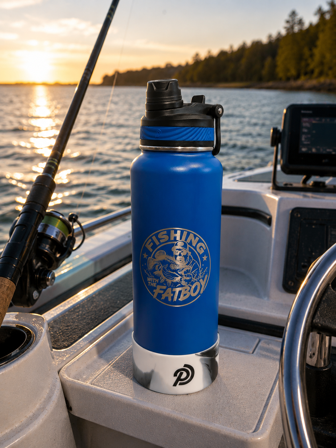 Fishing with the Fatboy x PowerDrink Hydration 1.2L Water Bottle