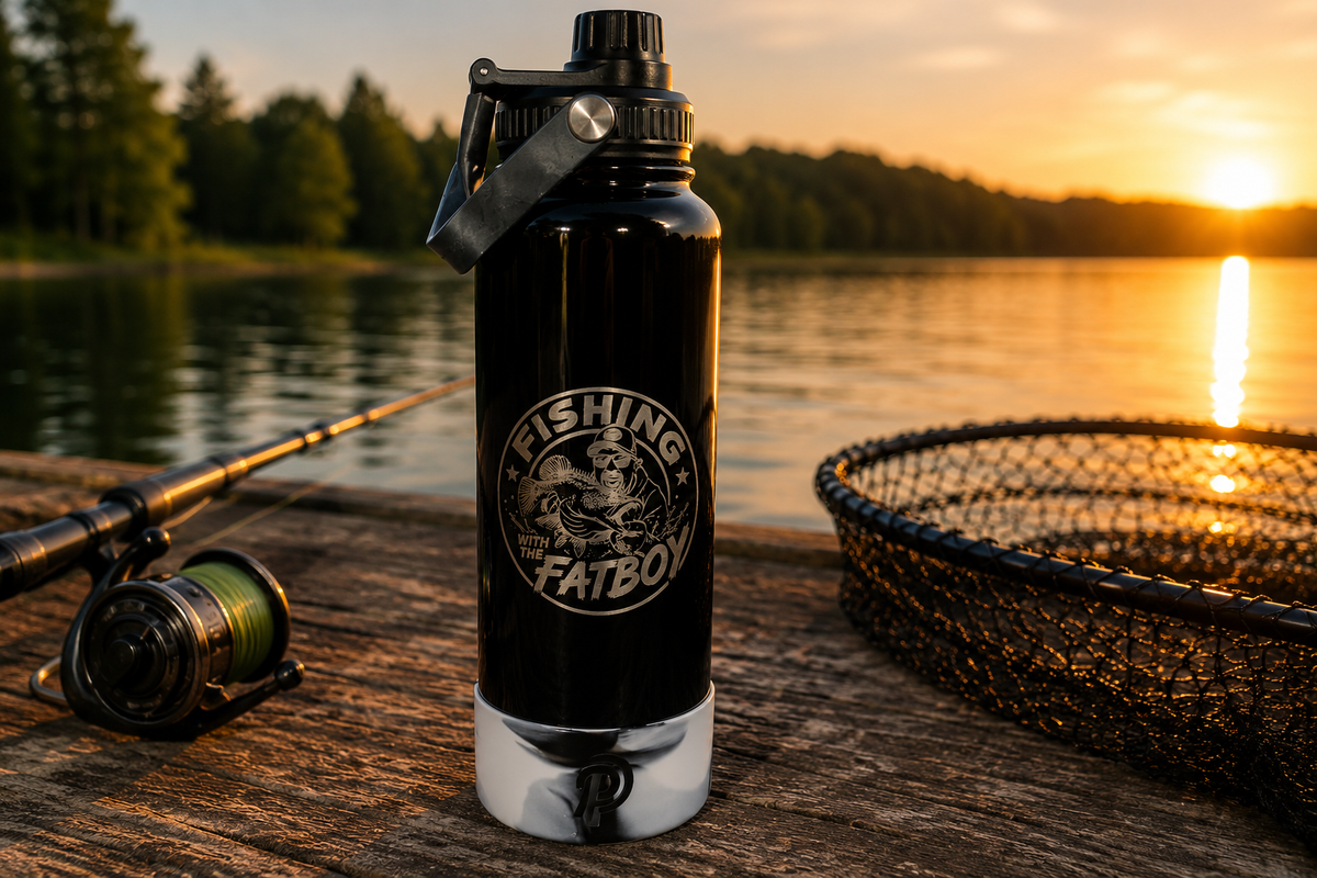 Fishing with the Fatboy x PowerDrink Hydration 1.2L Water Bottle