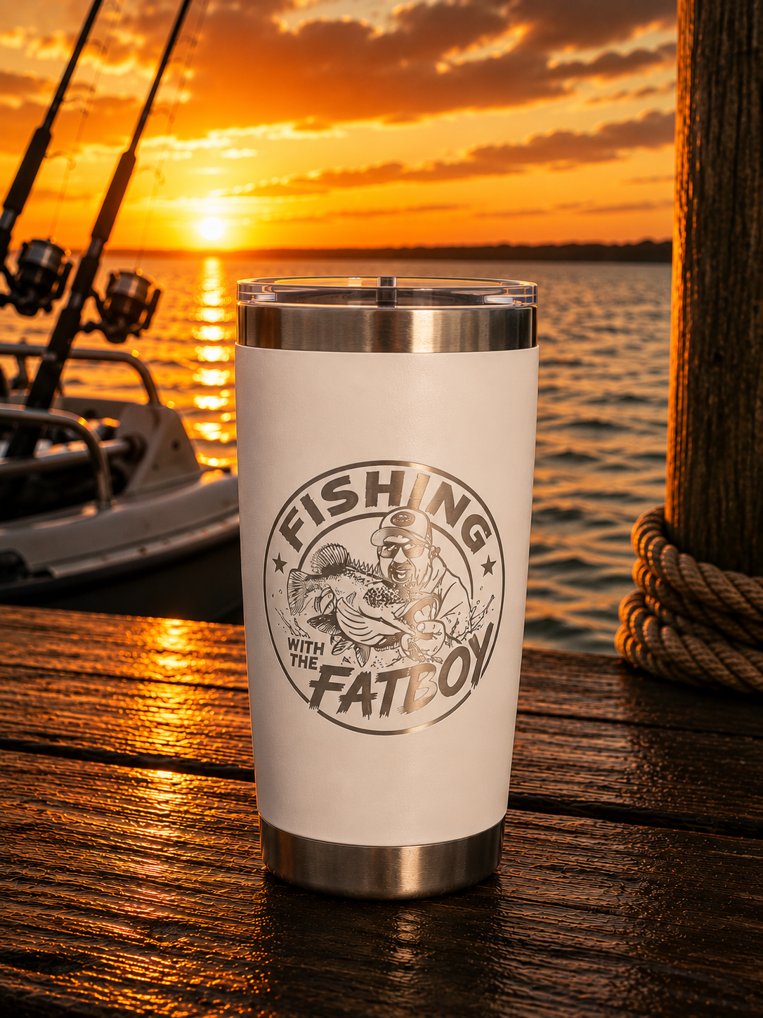 Fishing with the FatBoy x PowerDrink Hydration 20oz Travel Cup