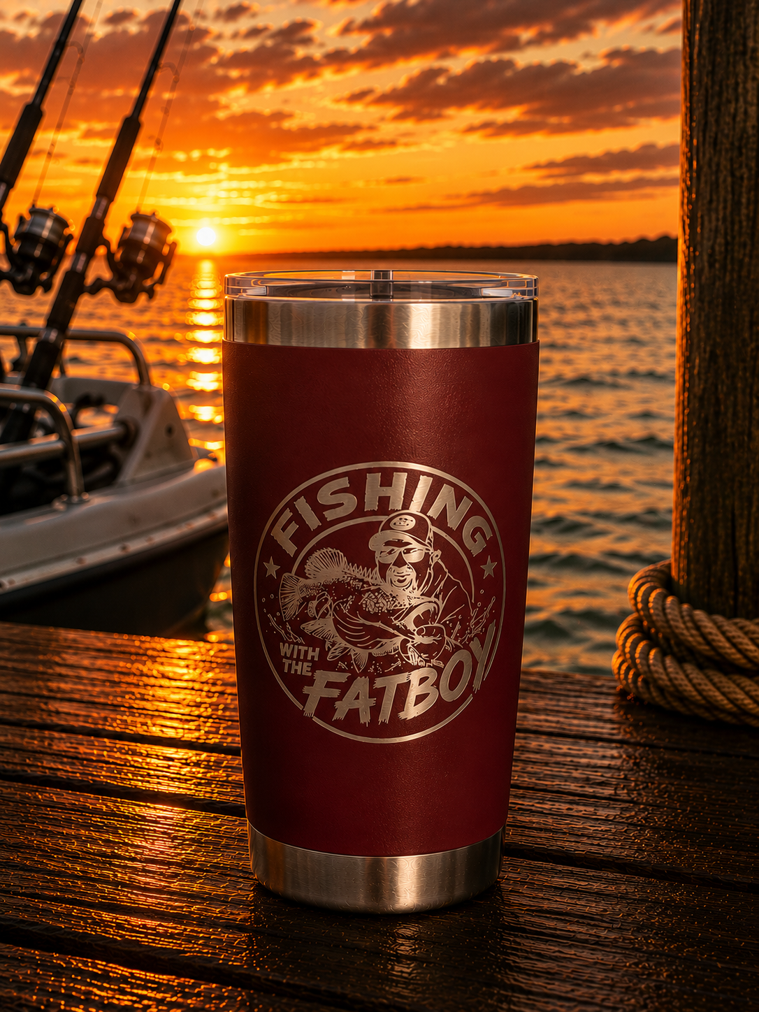 Fishing with the FatBoy x PowerDrink Hydration 20oz Travel Cup