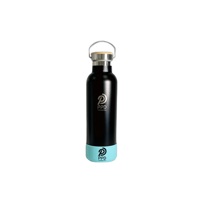Black 750ml Insulated Water Bottle – Power Drink Hydration