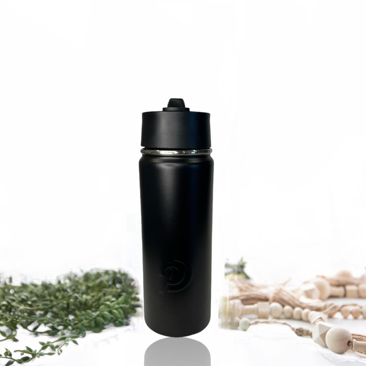 black 750ml 25 oz water bottle stainless steel double insulated