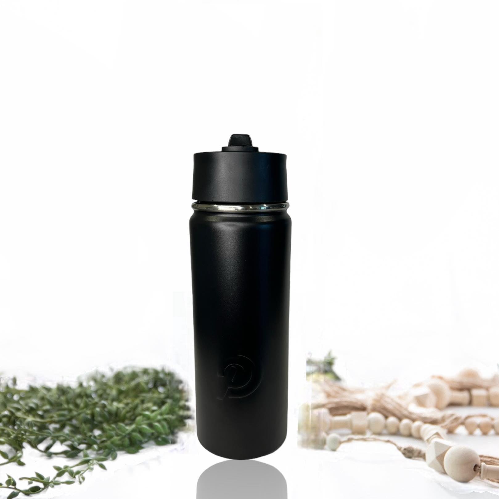 black 750ml 25 oz water bottle stainless steel double insulated