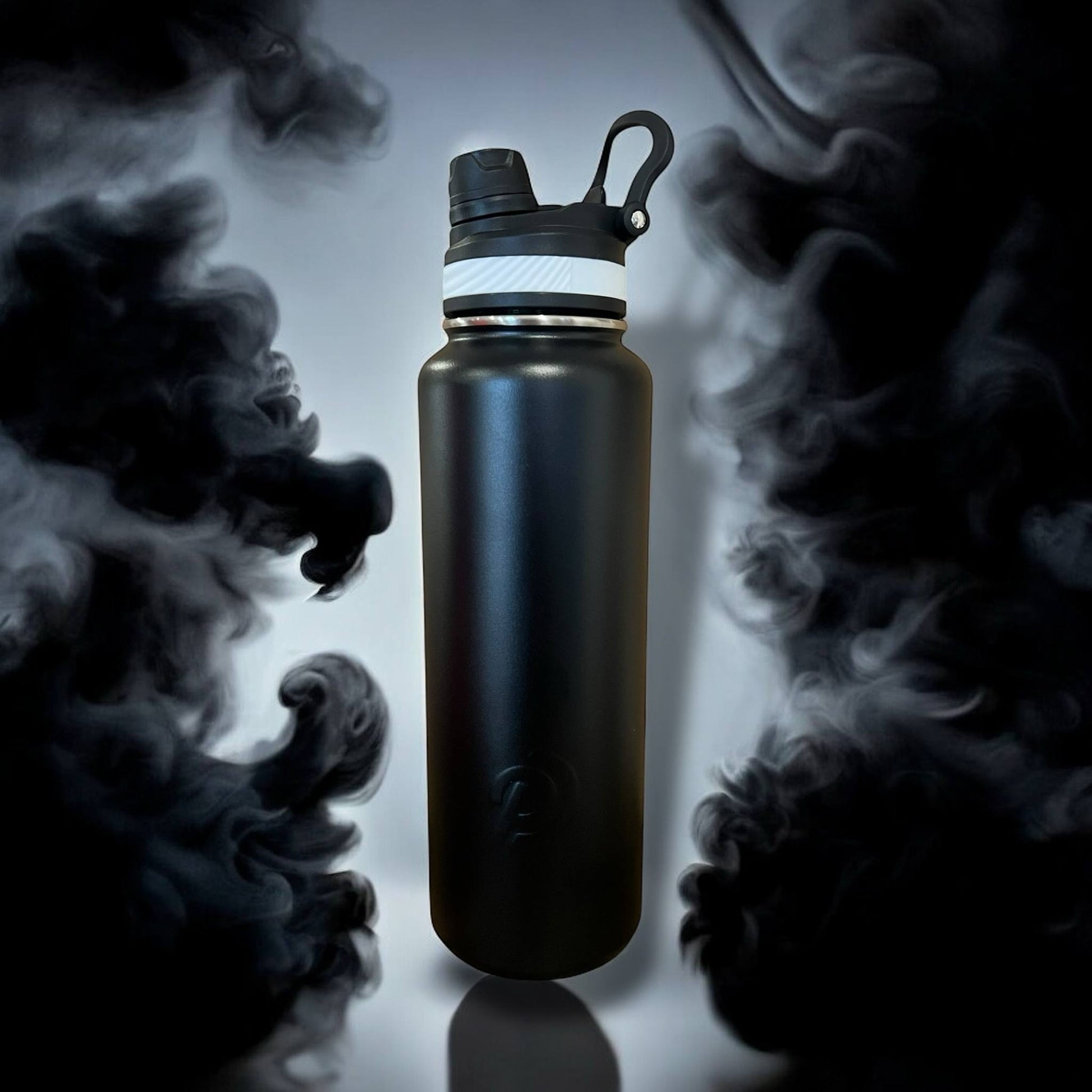 1.2L Black Water Bottle – Personalised Power Drink Hydration