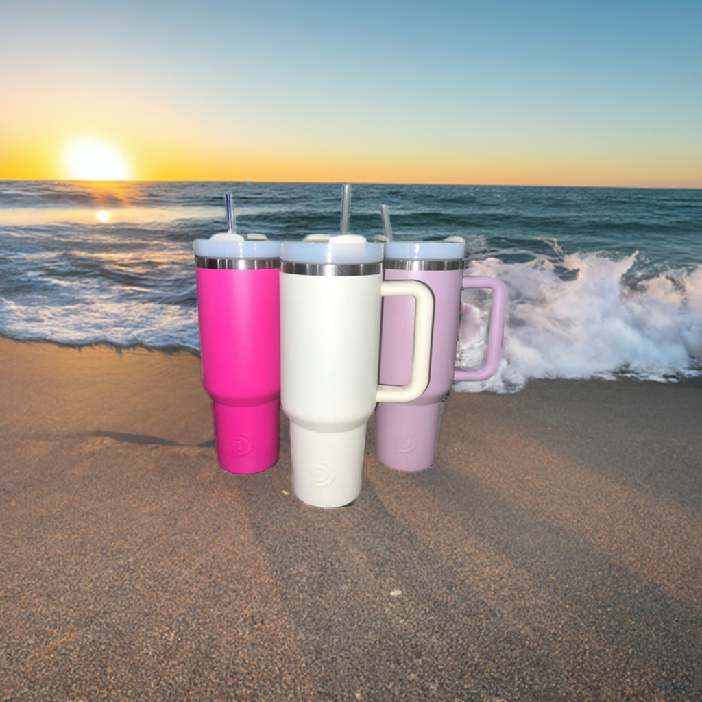 40oz Tumbler with Handle & Straw | Power Drink Hydration