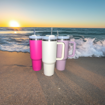 40oz Tumbler with Handle & Straw | Power Drink Hydration