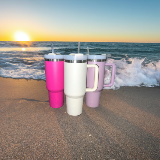40oz Tumbler with Handle & Straw | Power Drink Hydration