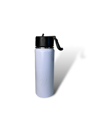 white 750ml 25oz stainless steel double insulated water bottle with sports lid with straw 
