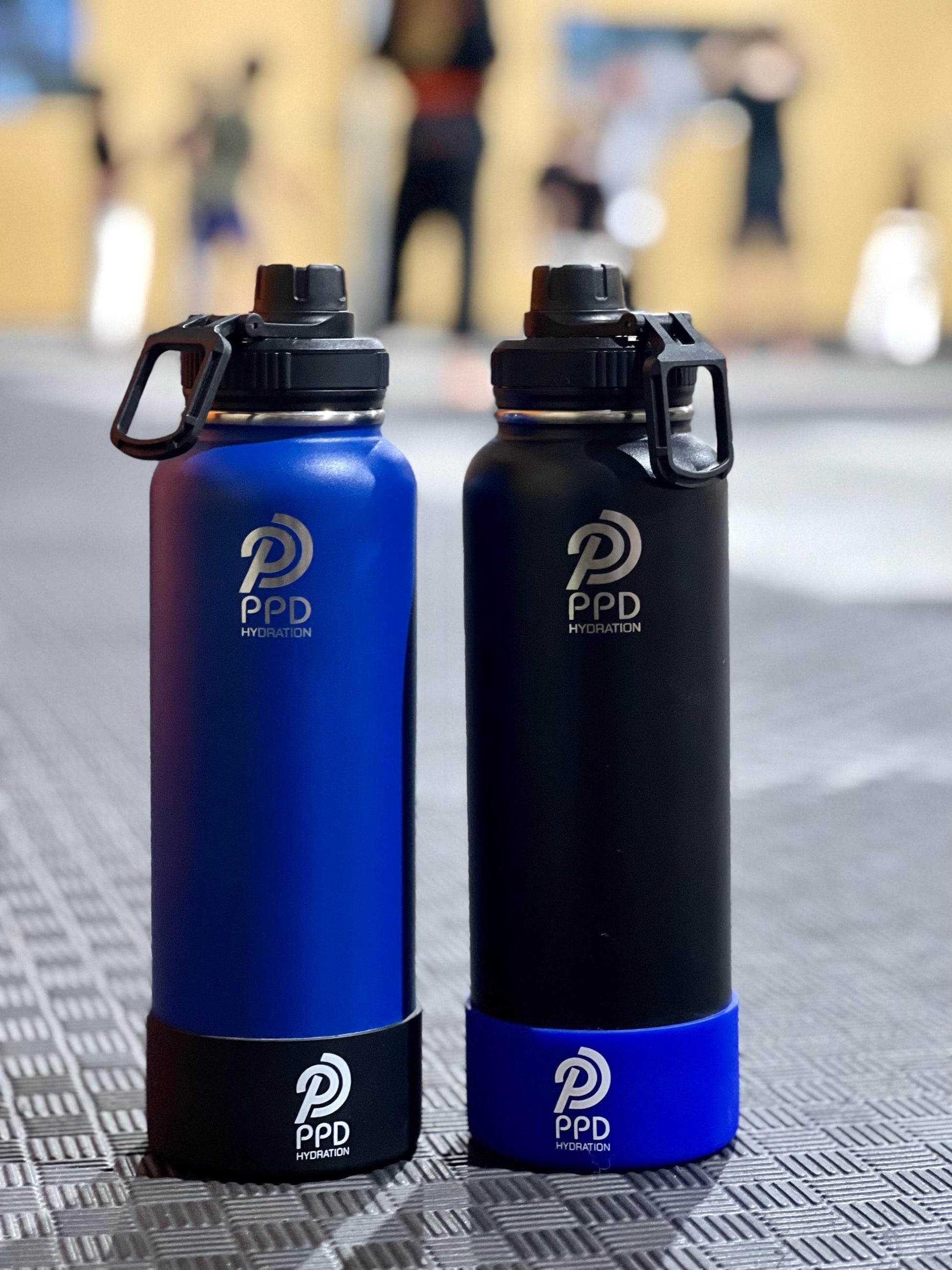 1.2L Black Water Bottle – Personalised Power Drink Hydration