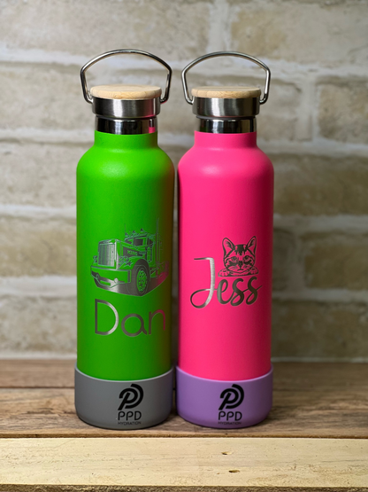 Hot Pink 750ml Insulated Bottle – Power Drink Hydration