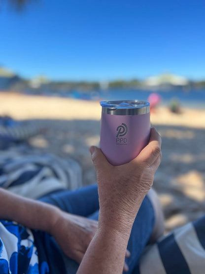 12 oz Insulated Tumbler with Lid & Straw - Stainless Steel 